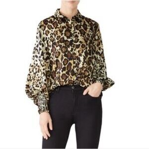 Alexis Romana leopard print blouse